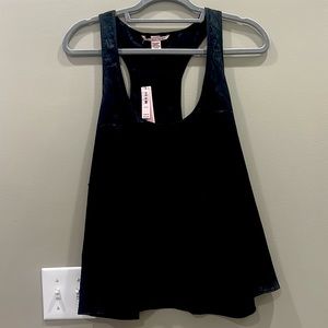 Victoria’s Secret Black Silky Top. NWT. Size XL Sleepwear, lingerie, pajama top